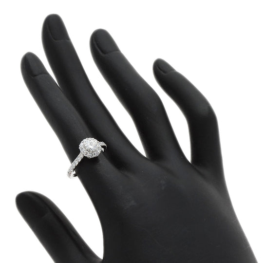 GRAFF Ring K18WG Silver Icon Round Diamond Engagement Ring VVS2