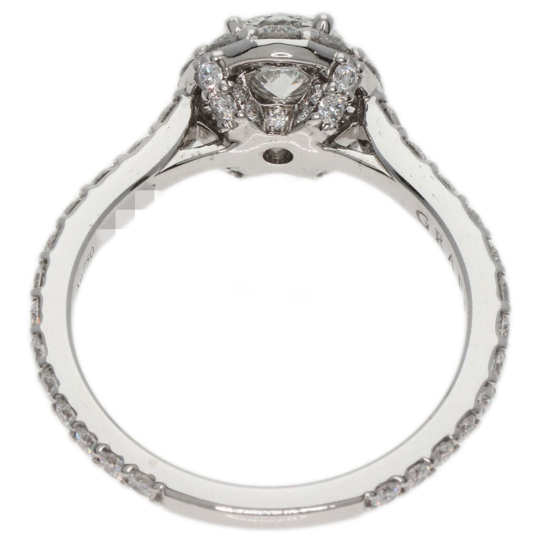 GRAFF Ring K18WG Silver Icon Round Diamond Engagement Ring VVS2
