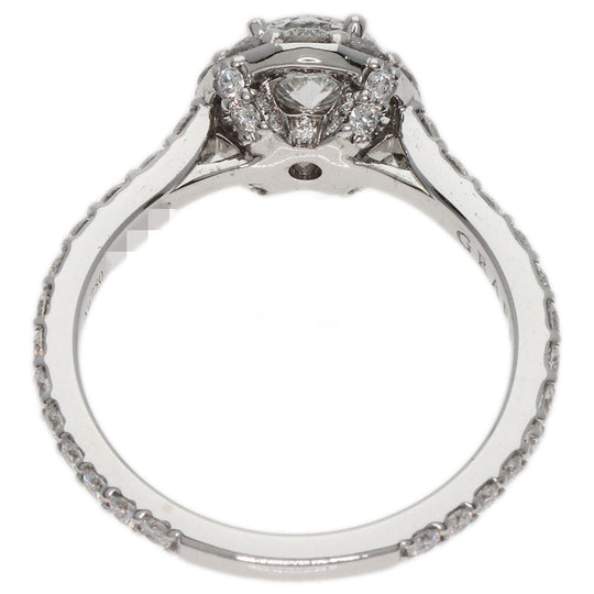 GRAFF Ring K18WG Silver Icon Round Diamond Engagement Ring VVS2