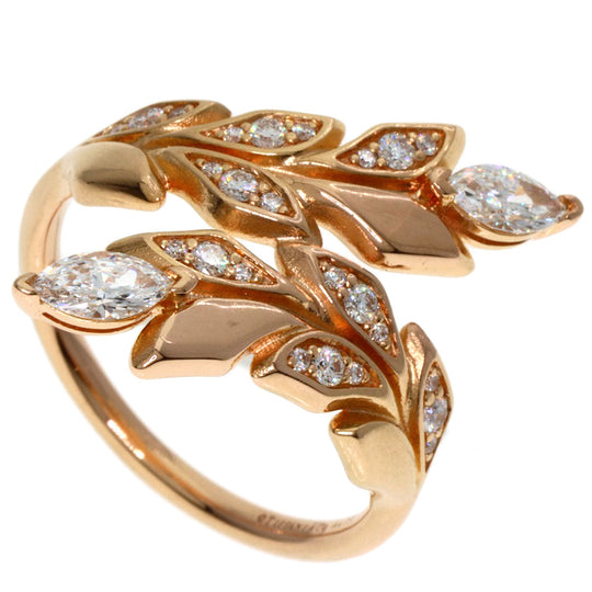 TIFFANY&Co. Ring 18K Pink Gold gold Victoria Vine Bypass Diamond