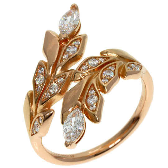 TIFFANY&Co. Ring 18K Pink Gold gold Victoria Vine Bypass Diamond