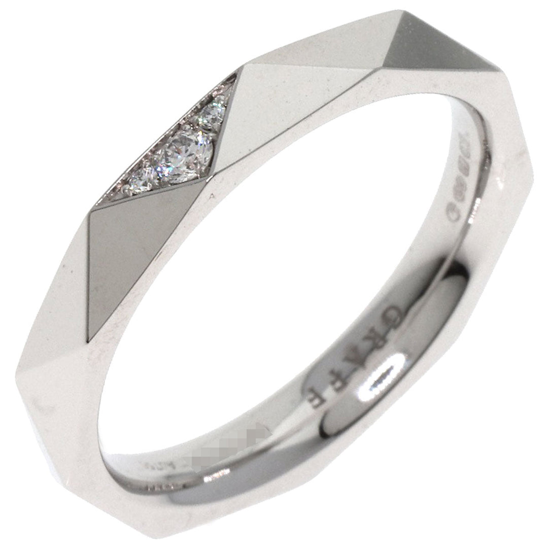 GRAFF Ring K18WG Silver Laurence Graff Signature Pavé Diamond