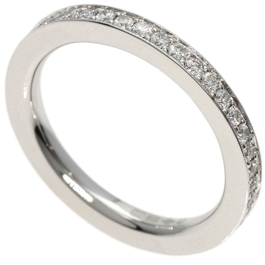 GRAFF Ring PT950 Silver Thread-Set Diamond Wedding Band Women Used Authentic