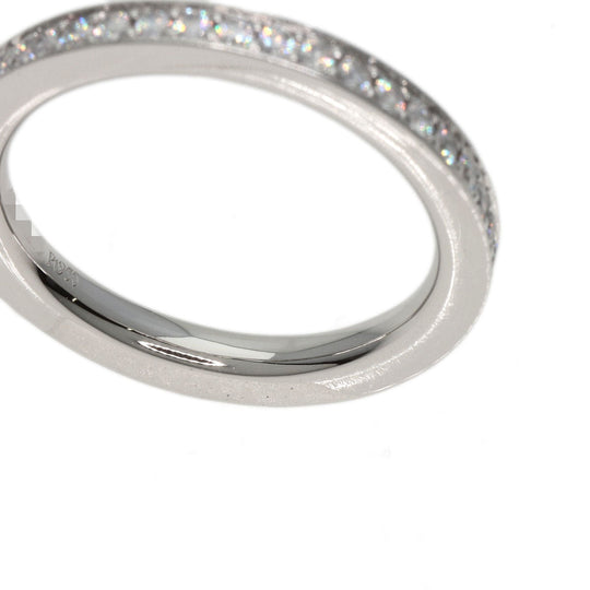 GRAFF Ring PT950 Silver Thread-Set Diamond Wedding Band Women Used Authentic
