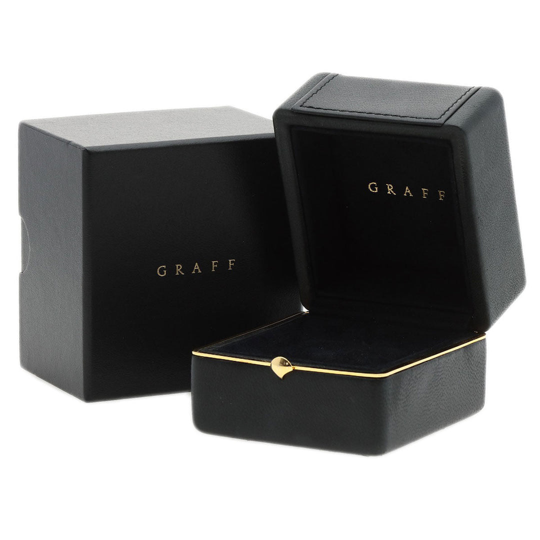 GRAFF Ring PT950 Silver Thread-Set Diamond Wedding Band Women Used Authentic