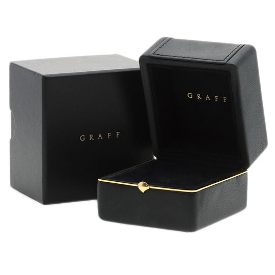 GRAFF Ring PT950 Silver Thread-Set Diamond Wedding Band Women Used Authentic