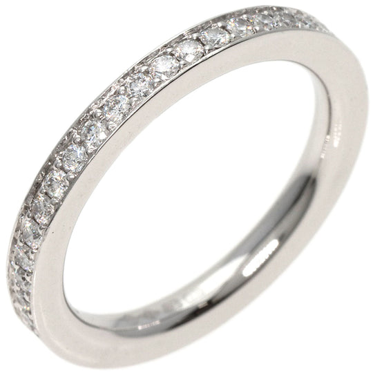 GRAFF Ring PT950 Silver Thread-Set Diamond Wedding Band Women Used Authentic