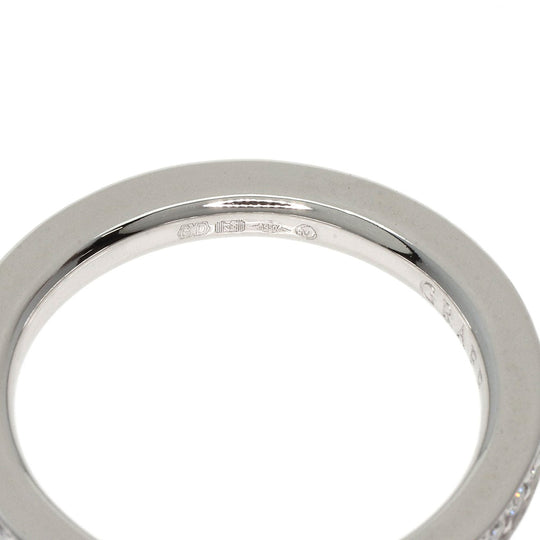 GRAFF Ring PT950 Silver Thread-Set Diamond Wedding Band Women Used Authentic