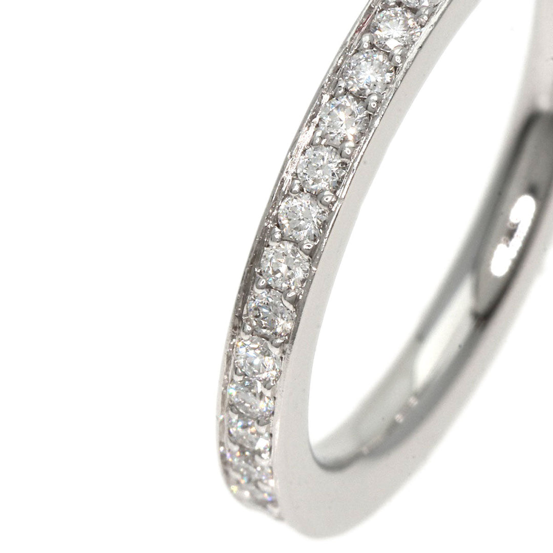 GRAFF Ring PT950 Silver Thread-Set Diamond Wedding Band Women Used Authentic