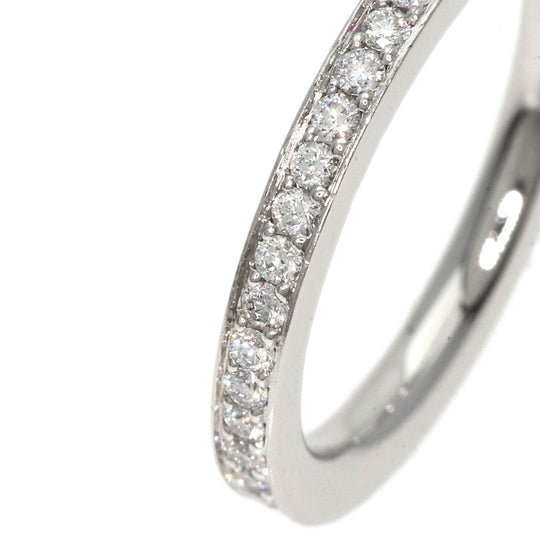 GRAFF Ring PT950 Silver Thread-Set Diamond Wedding Band Women Used Authentic