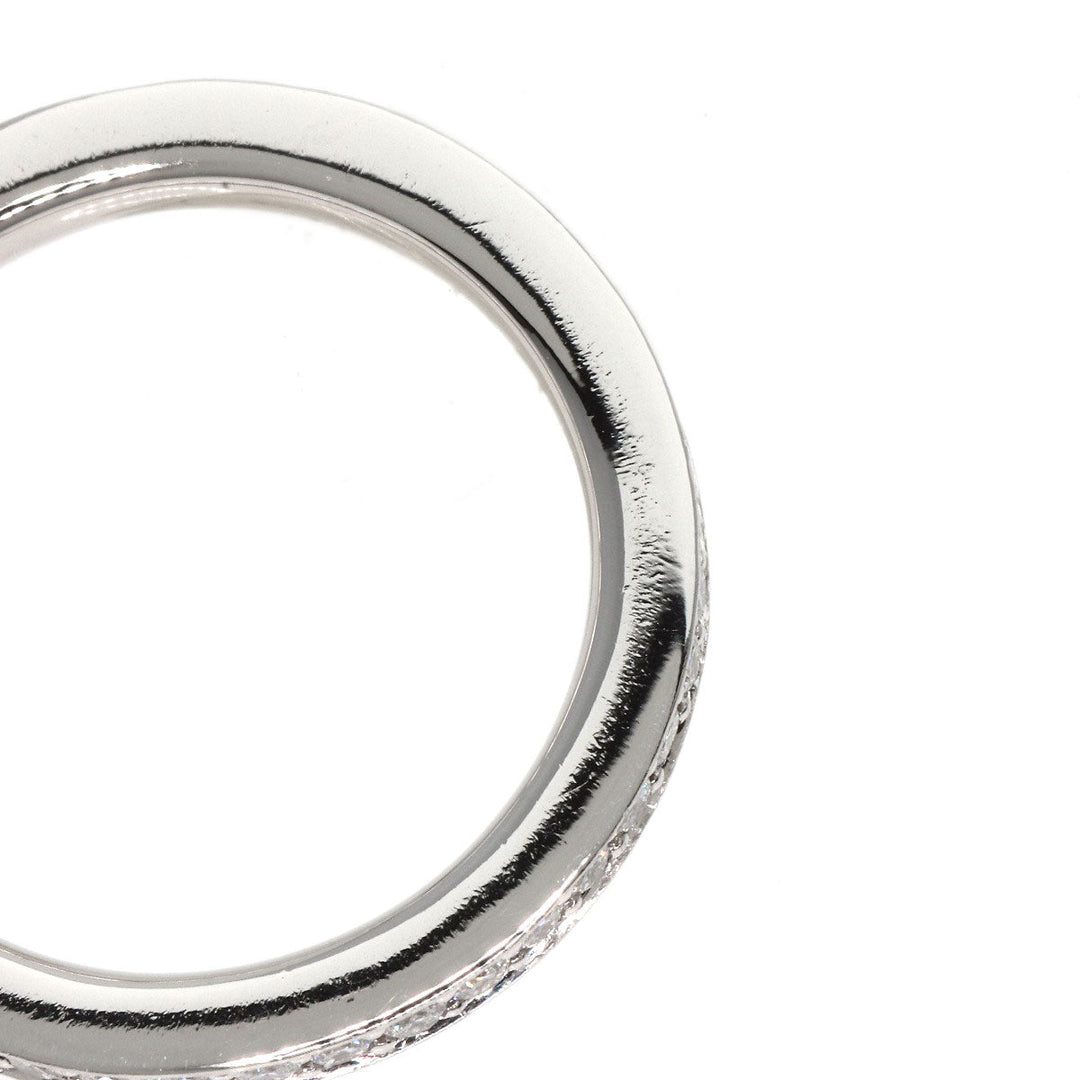 GRAFF Ring PT950 Silver Thread-Set Diamond Wedding Band Women Used Authentic