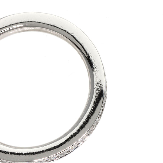 GRAFF Ring PT950 Silver Thread-Set Diamond Wedding Band Women Used Authentic