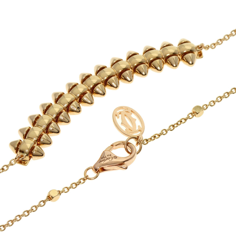 CARTIER Necklace 18K Pink Gold gold Crash SM Women Used Authentic