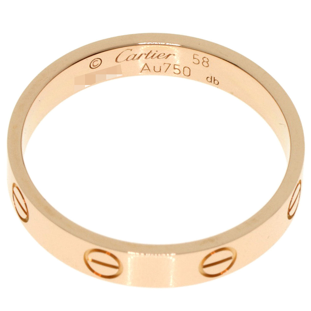 CARTIER Ring 18K Pink Gold gold Mini love ring #58