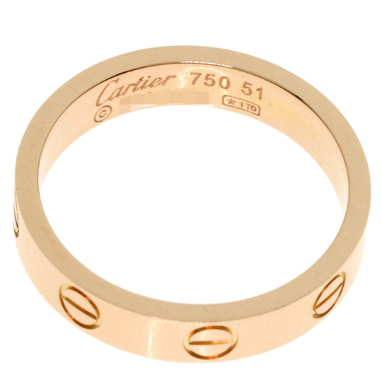 CARTIER Ring 18K Pink Gold gold Mini love ring #51