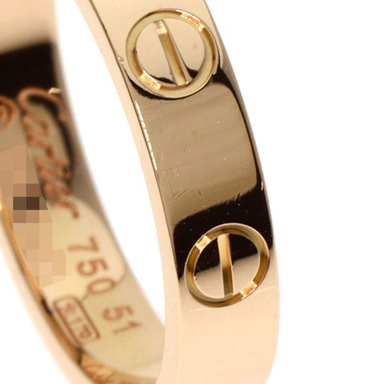 CARTIER Ring 18K Pink Gold gold Mini love ring #51