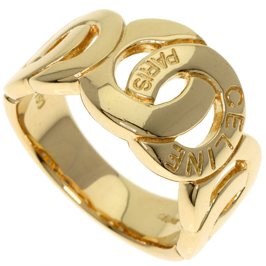 CELINE Ring 18K Yellow Gold gold logo Women Used Authentic