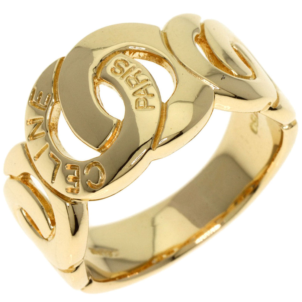 CELINE Ring 18K Yellow Gold gold logo Women Used Authentic