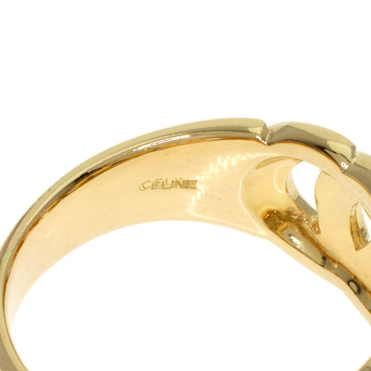 CELINE Ring 18K Yellow Gold gold logo Women Used Authentic