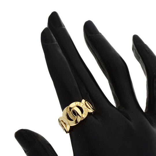 CELINE Ring 18K Yellow Gold gold logo Women Used Authentic