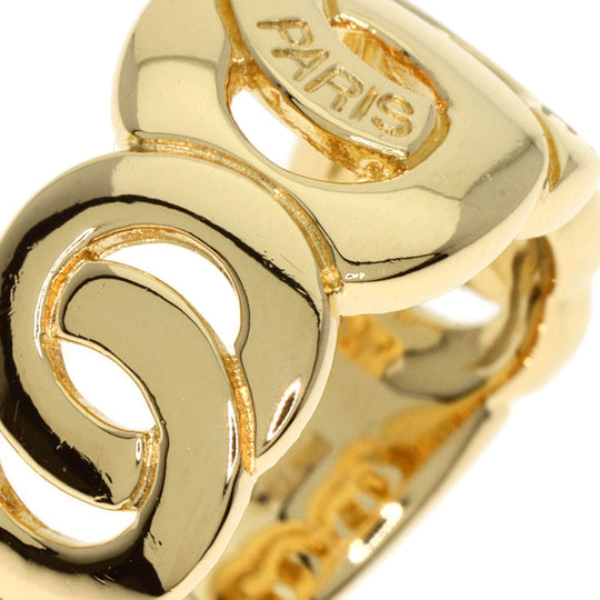 CELINE Ring 18K Yellow Gold gold logo Women Used Authentic