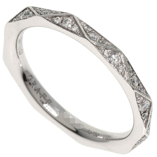 GRAFF Ring K18WG Silver Laurence Graff Signature Diamonds Women Used Authentic