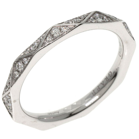 GRAFF Ring K18WG Silver Laurence Graff Signature Diamonds Women Used Authentic