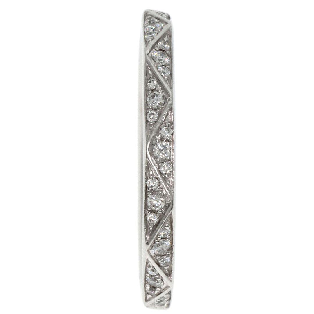 GRAFF Ring K18WG Silver Laurence Graff Signature Diamonds Women Used Authentic