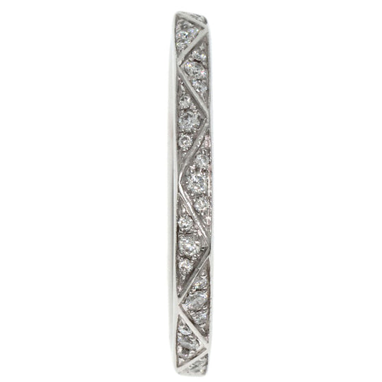 GRAFF Ring K18WG Silver Laurence Graff Signature Diamonds Women Used Authentic