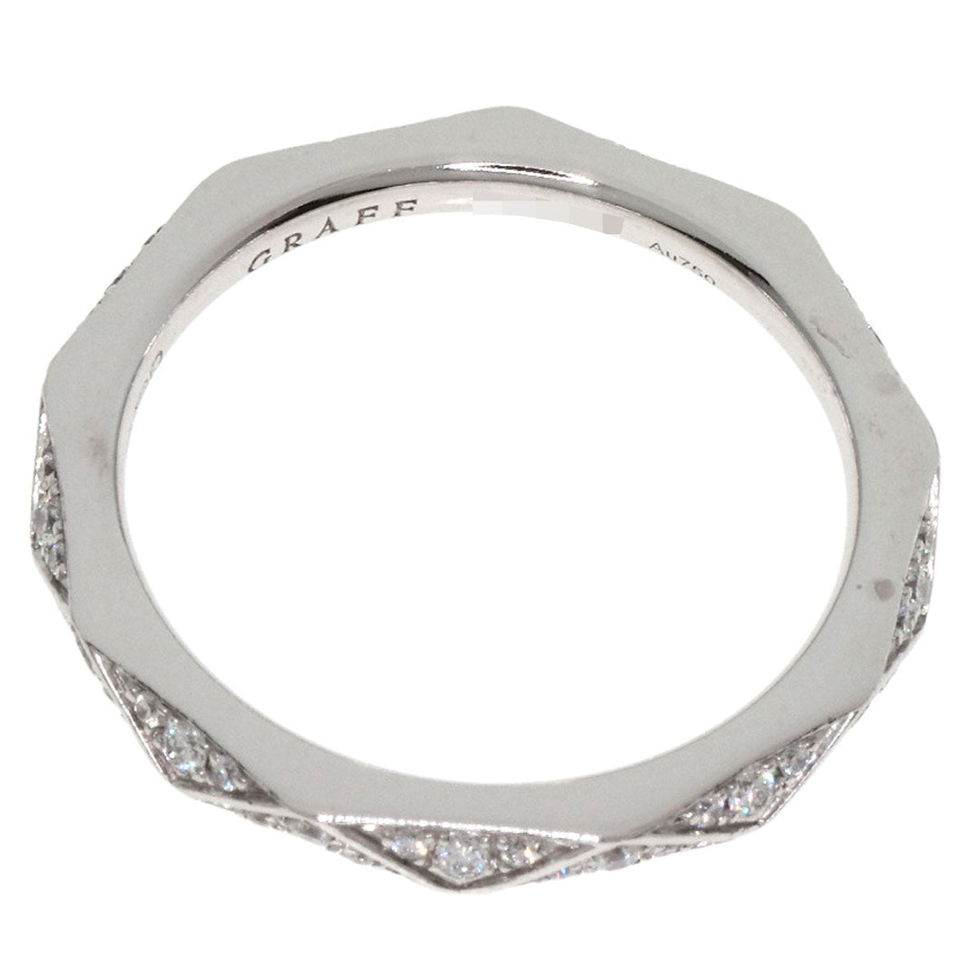 GRAFF Ring K18WG Silver Laurence Graff Signature Diamonds Women Used Authentic