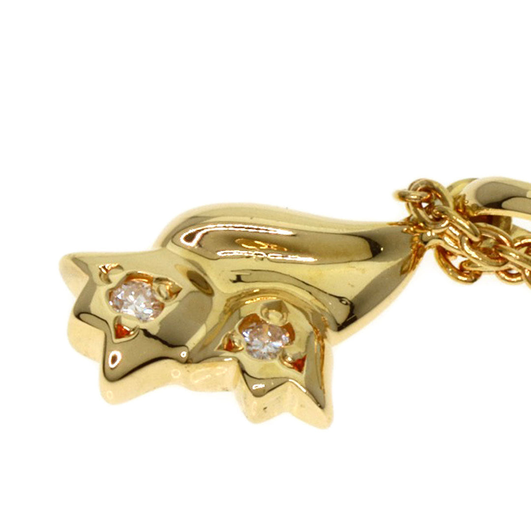 Dior Necklace 18K Yellow Gold gold 2P diamond Women Used Authentic