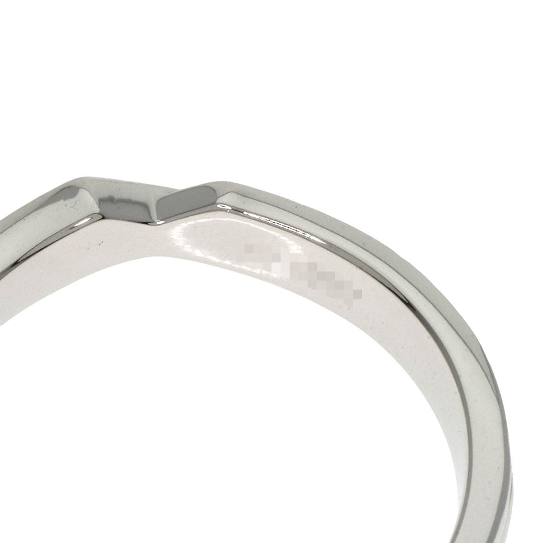 HARRY WINSTON Ring PT950 Silver Trist Two Row Diamond Women Used Authentic