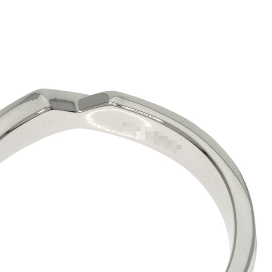 HARRY WINSTON Ring PT950 Silver Trist Two Row Diamond Women Used Authentic