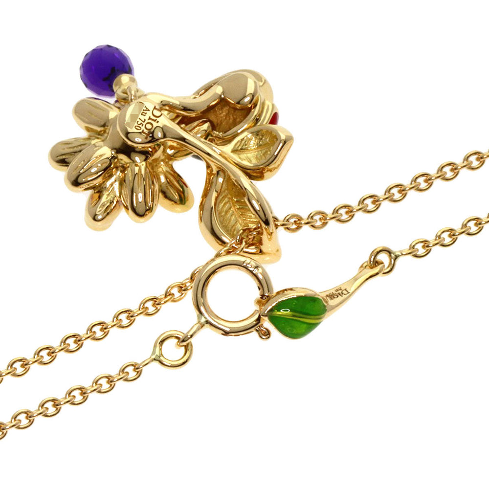 Dior Necklace 18K Yellow Gold gold Diorette Enamel Amethyst Diamond