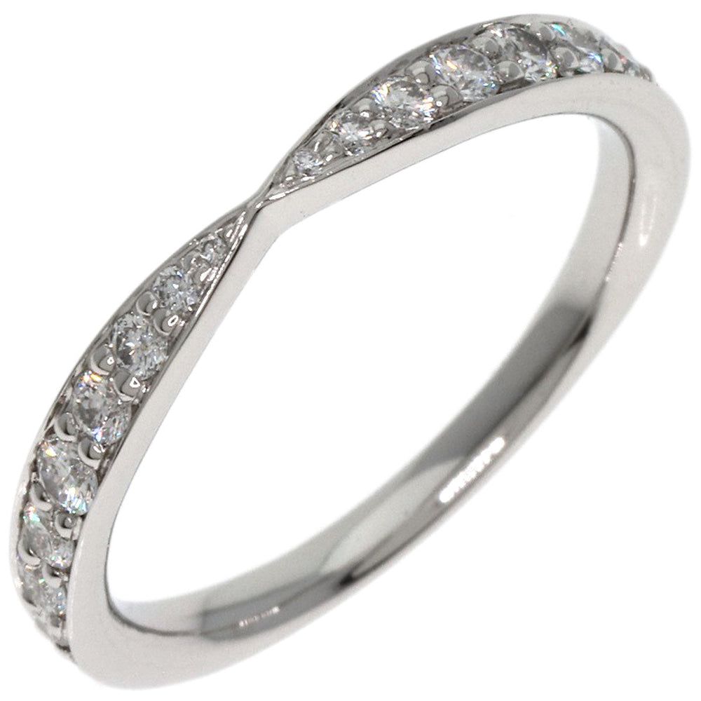 TIFFANY&Co. Ring PT950 Silver Harmony half diamond Women Used Authentic