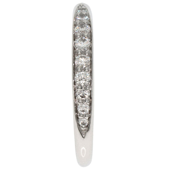 TIFFANY&Co. Ring PT950 Silver Harmony half diamond Women Used Authentic