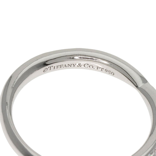 TIFFANY&Co. Ring PT950 Silver Harmony half diamond Women Used Authentic