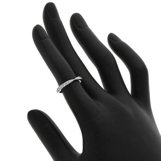 TIFFANY&Co. Ring PT950 Silver Harmony half diamond Women Used Authentic