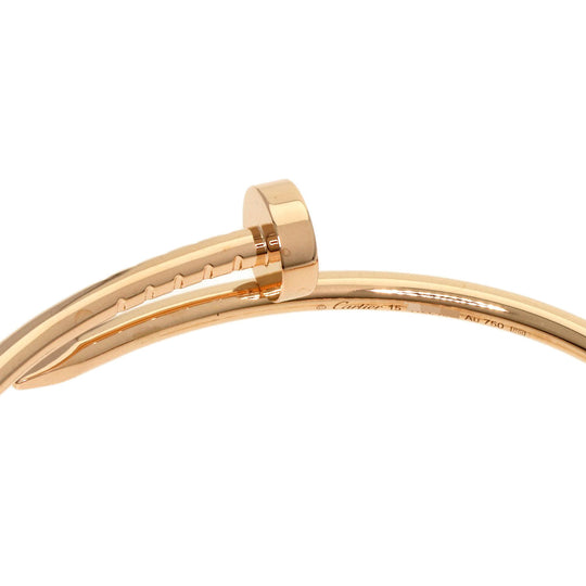 CARTIER bracelet 18K Pink Gold gold Juste uncre small model #15 Women Used Authentic