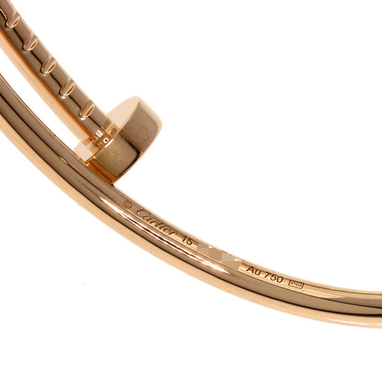 CARTIER bracelet 18K Pink Gold gold Juste uncre small model #15 Women Used Authentic