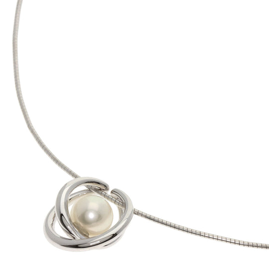 MIKIMOTO Necklace K18WG Silver Pearl