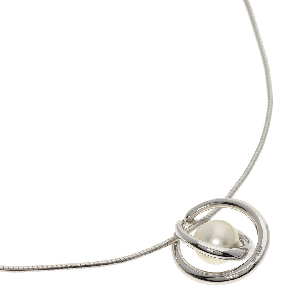MIKIMOTO Necklace K18WG Silver Pearl