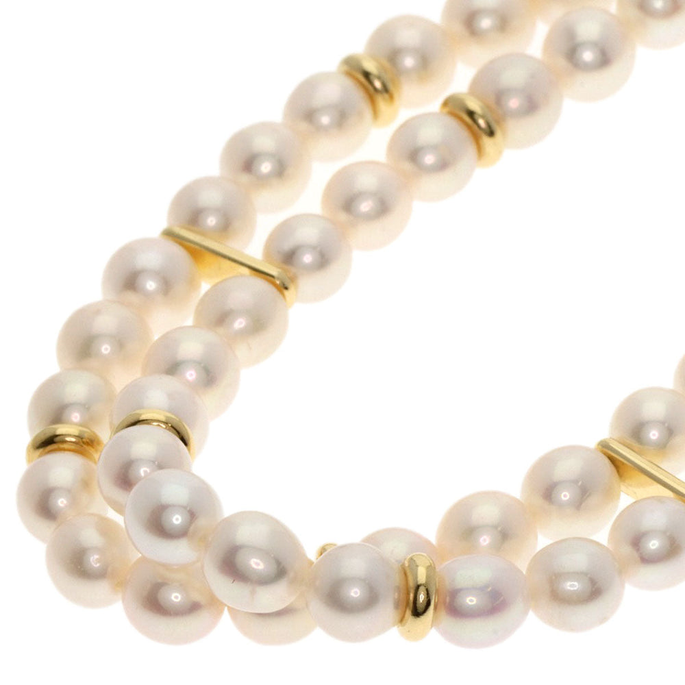 TASAKI bracelet 18K Yellow Gold white Pearl 2-strand