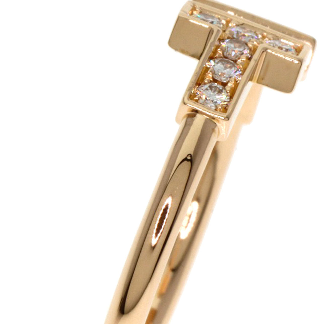 TIFFANY&Co. Ring 18K Pink Gold gold T wire diamond Women Used Authentic
