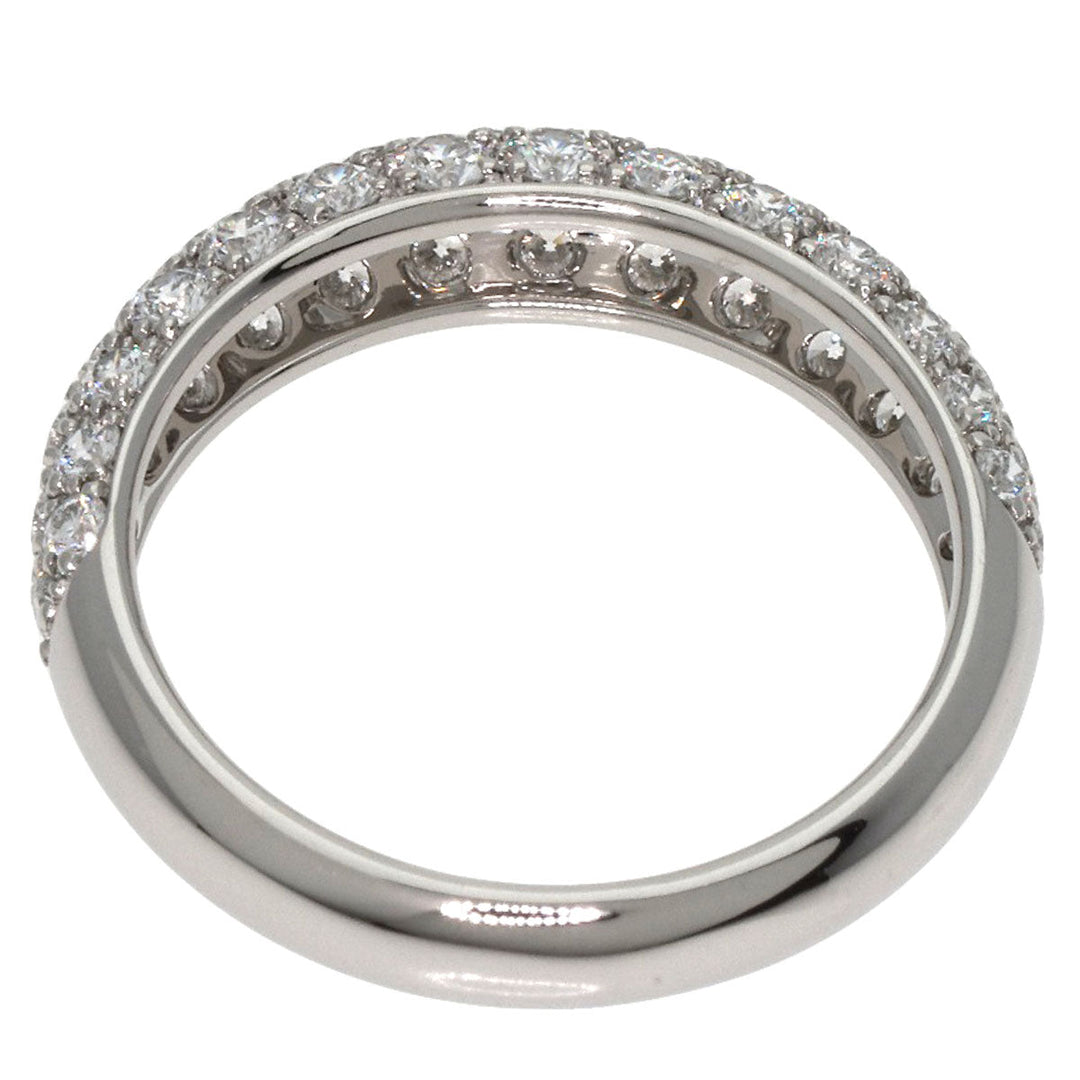 Gimel Ring PT950 Silver Pave diamond