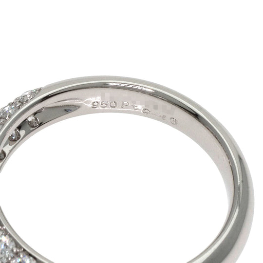 Gimel Ring PT950 Silver Pave diamond