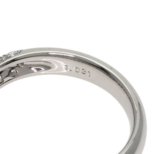 Gimel Ring PT950 Silver Pave diamond