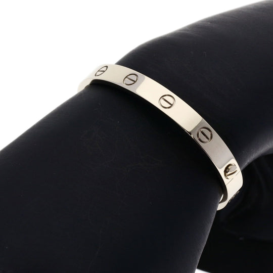CARTIER bracelet K18WG Silver Love Breath with Driver #16 Women Used Authentic