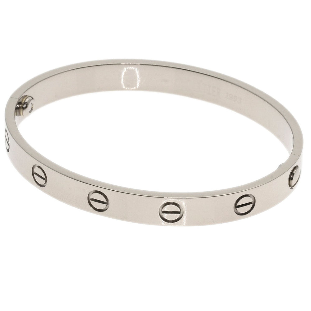 CARTIER bracelet K18WG Silver Love Breath with Driver #16 Women Used Authentic