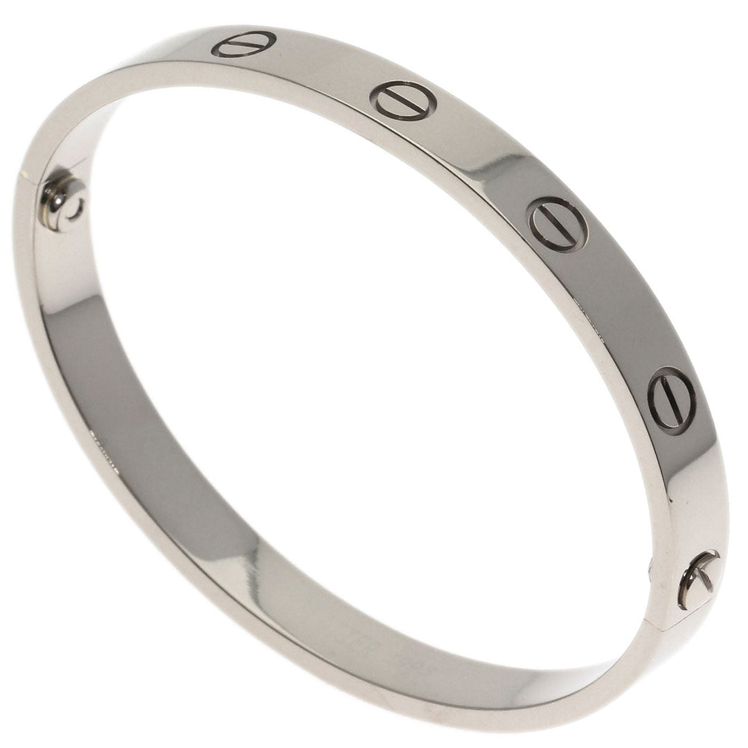 CARTIER bracelet K18WG Silver Love Breath with Driver #16 Women Used Authentic